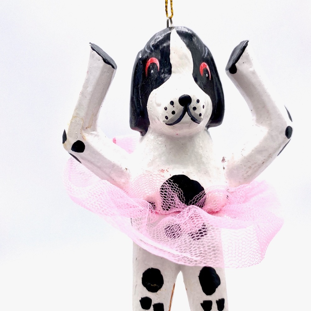 Monkey business Dog Ballerina Tutu Ornament